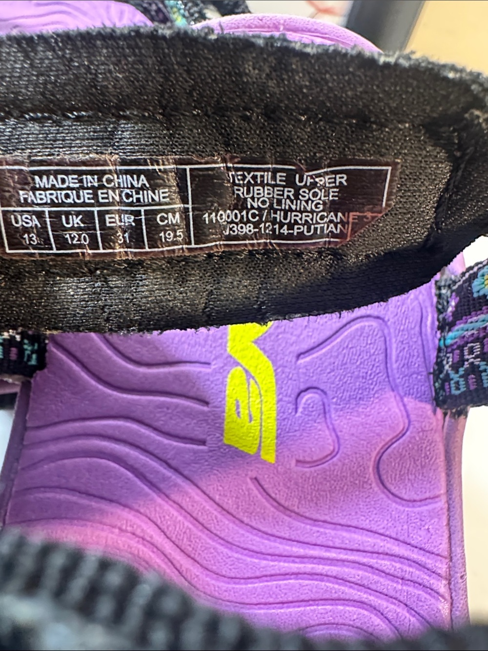 Teva Kids Hurricane 3 Sandals - Size 13 - Picture 8 of 9
